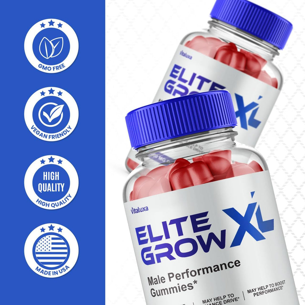 Vitaluxa Elite Grow XL Gummies being dispensed for daily use.