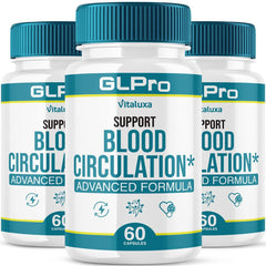 Vitaluxa GLPro Blood Support bottle designed for daily balance.