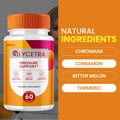 Closeup of Glycetra pills showing smooth capsules for regular use.