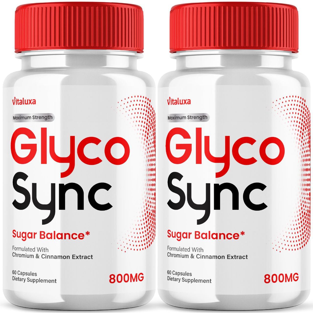 Vitaluxa Glyco Sync Balance bottle front label for daily wellness.