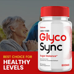 Vitaluxa Glyco Sync capsules closeup highlights smooth coating for swallowing.