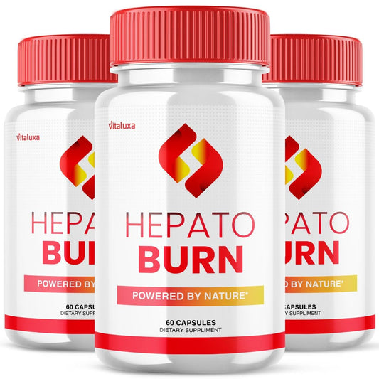 Vitaluxa Hepato Burn capsules bottle for daily wellness support