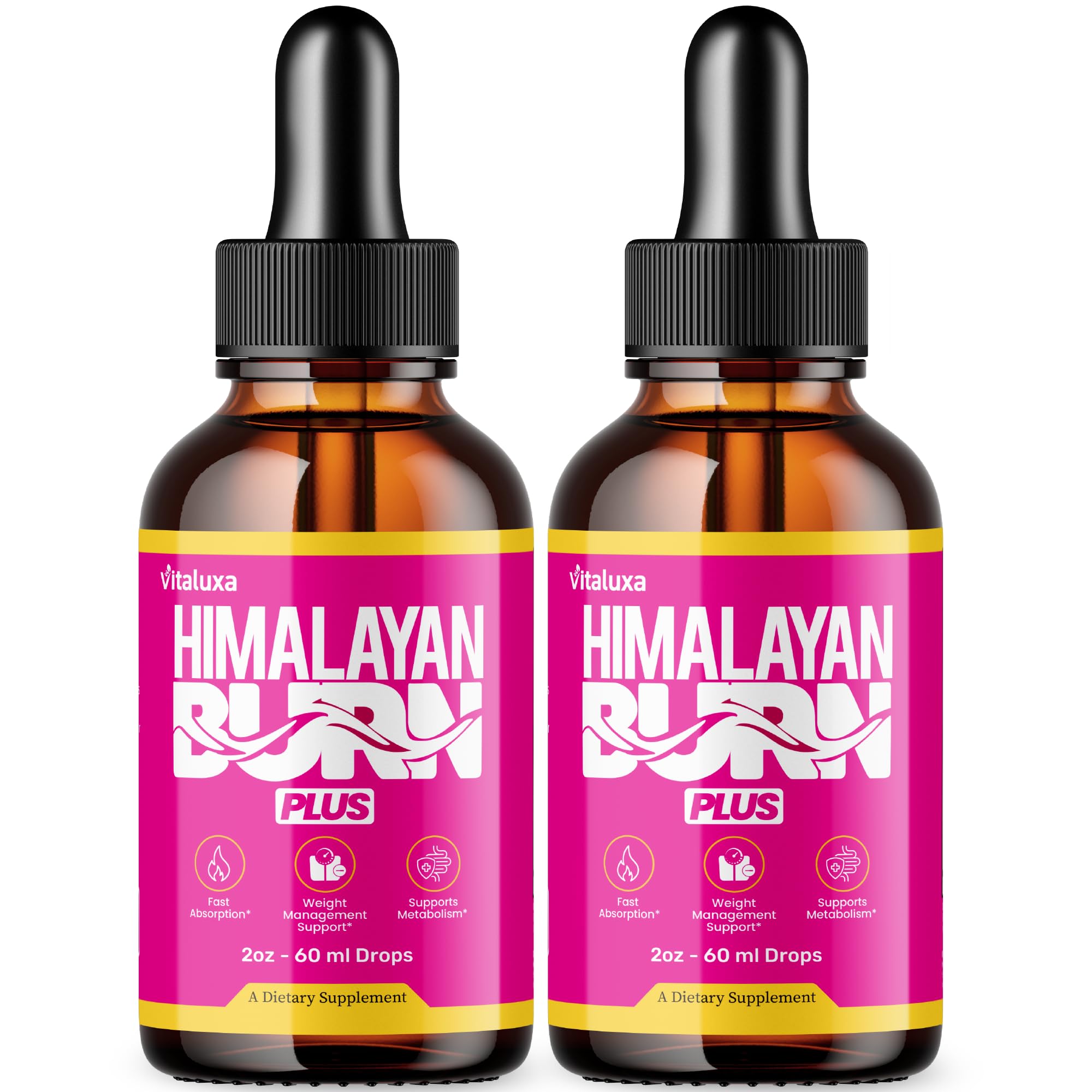 Vitaluxa Himalayan Burn Plus Drops bottle for daily use and easy dosing.