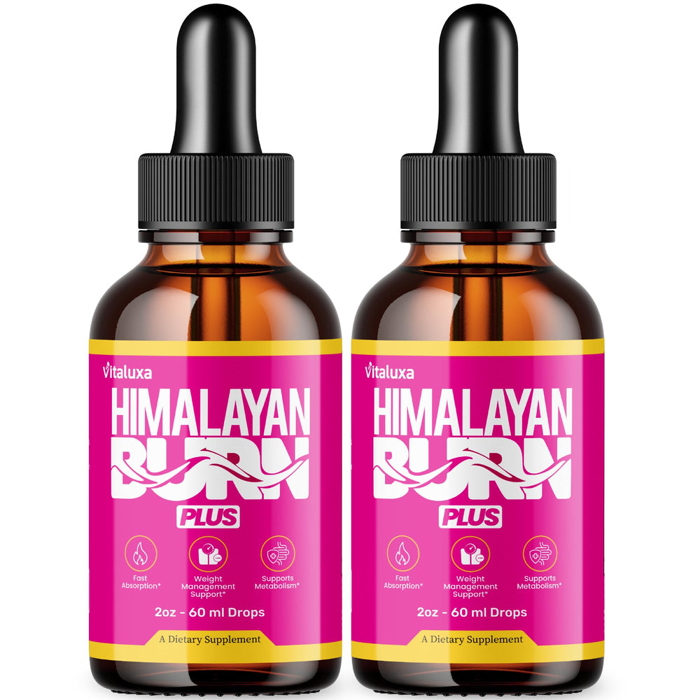 Vitaluxa Himalayan Burn Plus Drops bottle for daily use and easy dosing.
