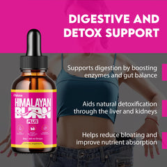 Vitaluxa Himalayan Burn Plus Drops measuring drop illustrates simple portion control.