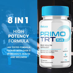 Vitaluxa PrimoTRT pills 2-pack display for value and consistency
