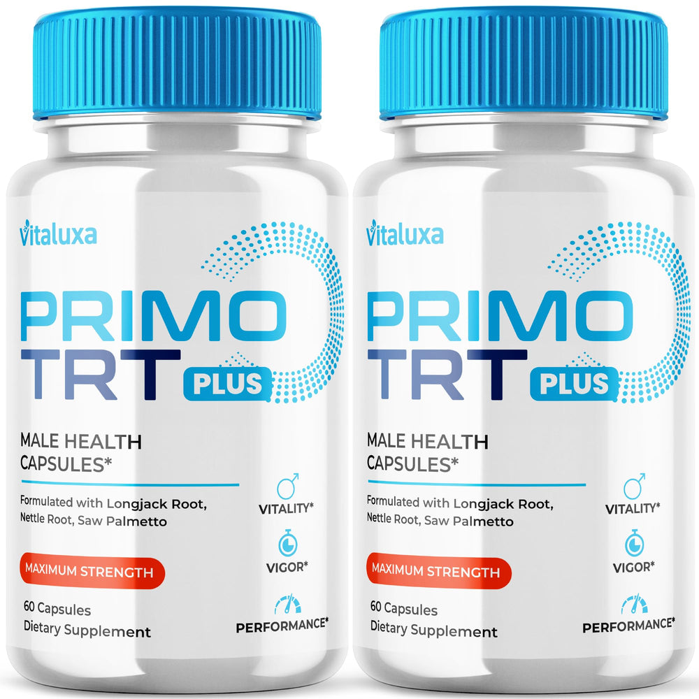 Vitaluxa PrimoTRT pills bottle front view for daily performance support
