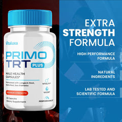 Vitaluxa PrimoTRT pills ingredient panel for blend transparency