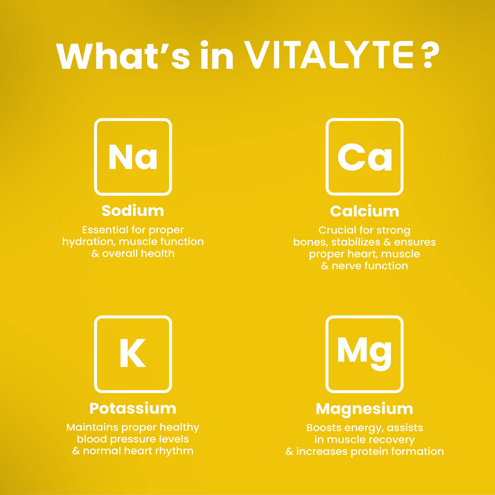 Vitalyte lemon powder pour into water for quick mixing.