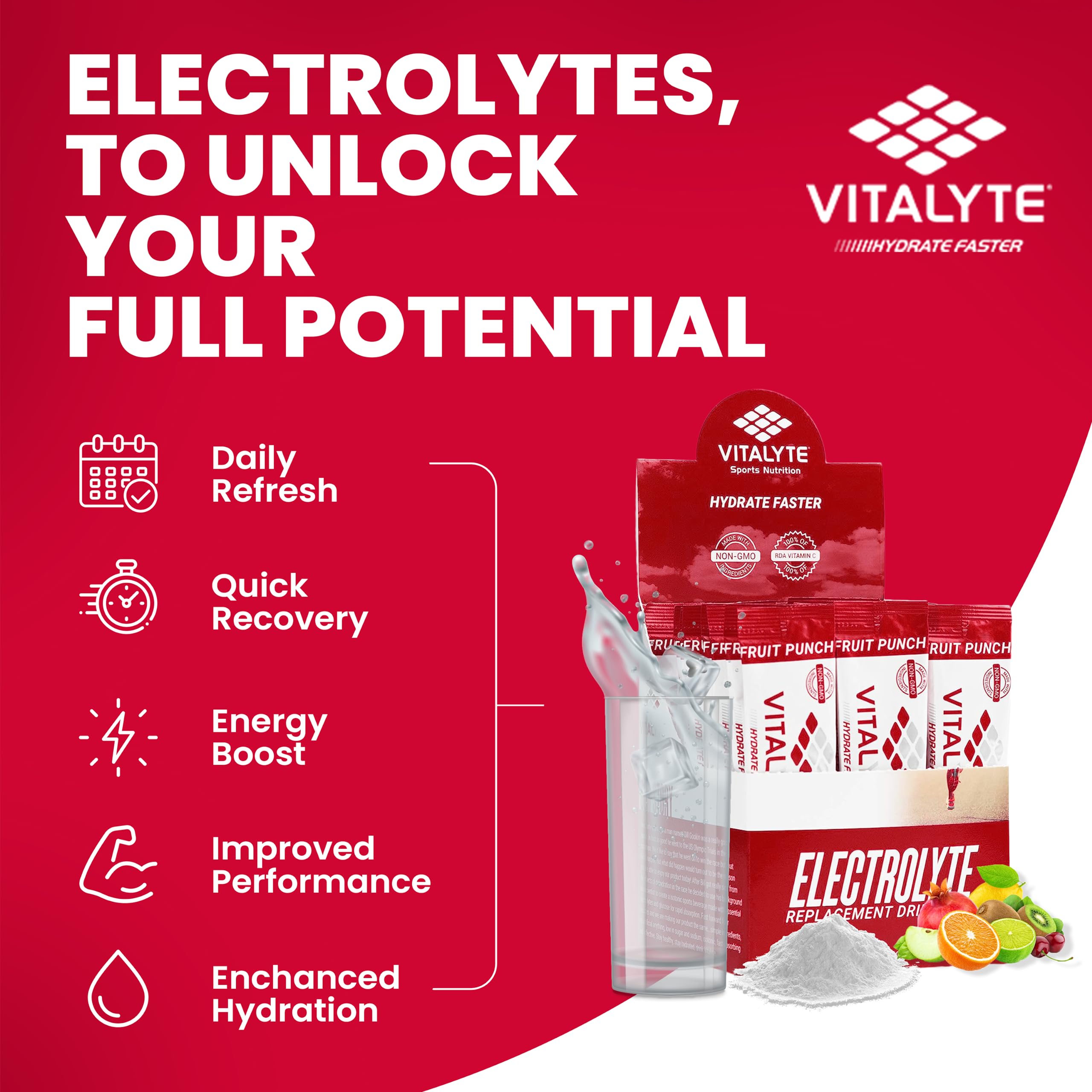 Vitalyte packaging highlights no artificial colors or flavors for health-conscious users.