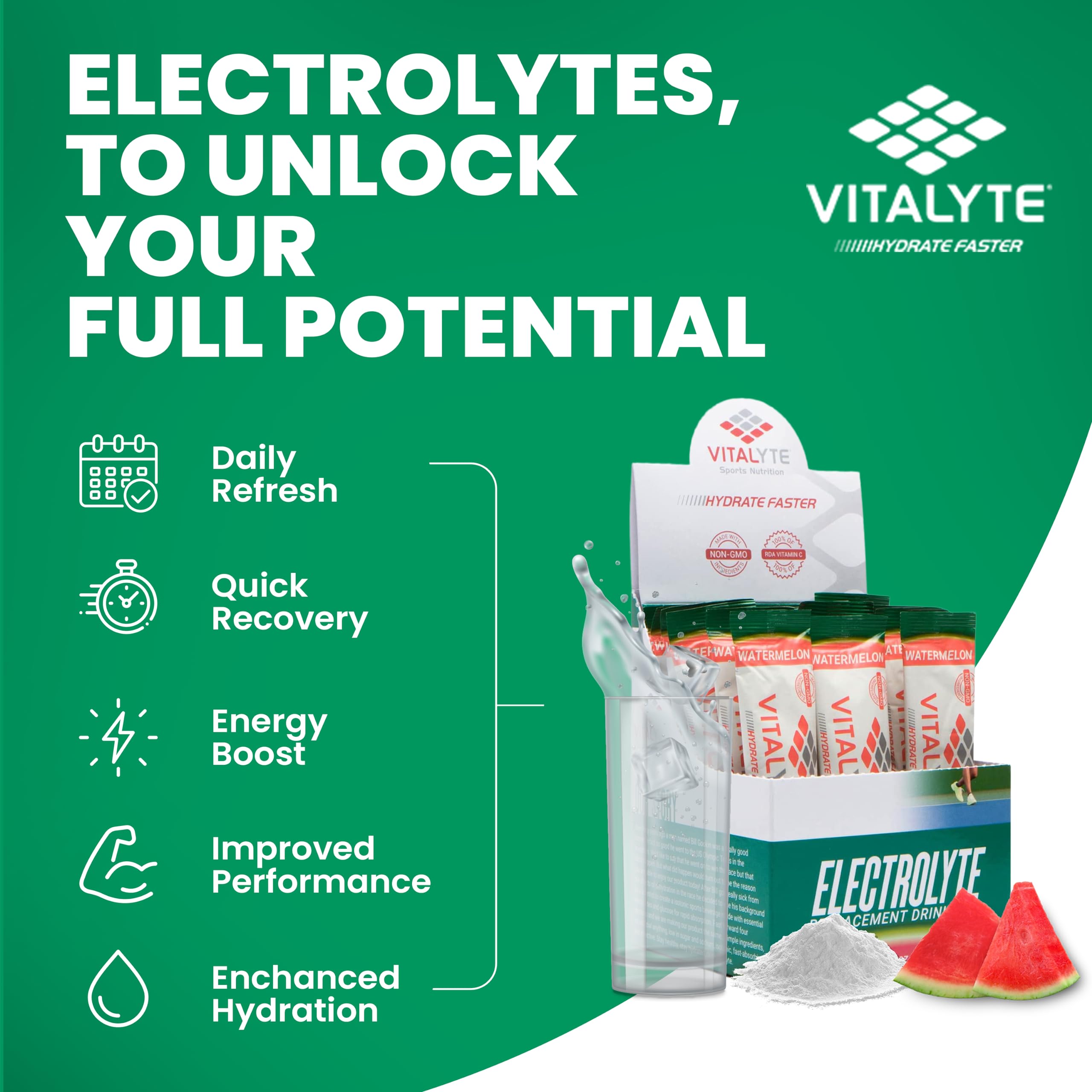 Vitalyte no artificial colors flavors or sweeteners emphasized