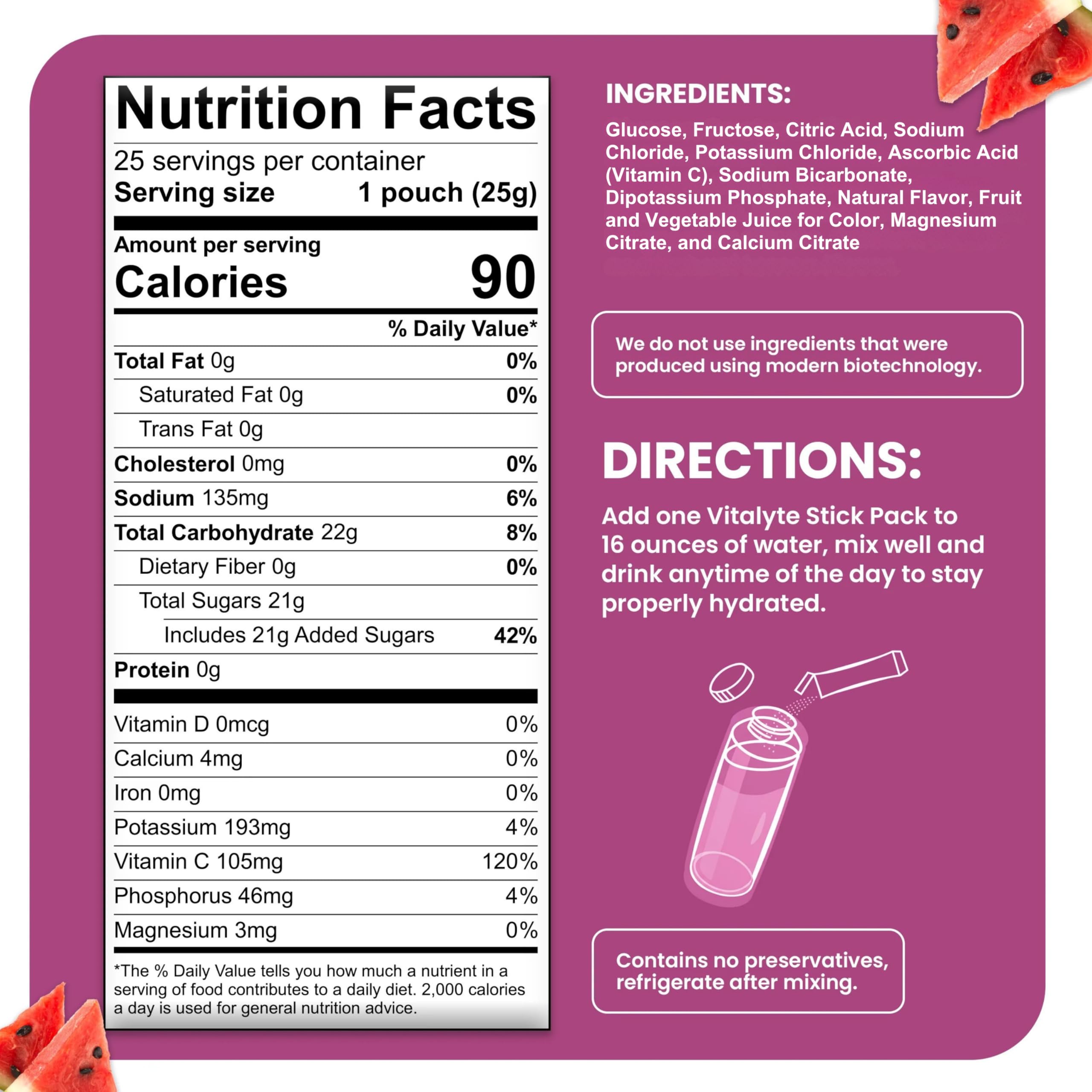 Vitalyte non-GMO gluten-free label indicating clean ingredients