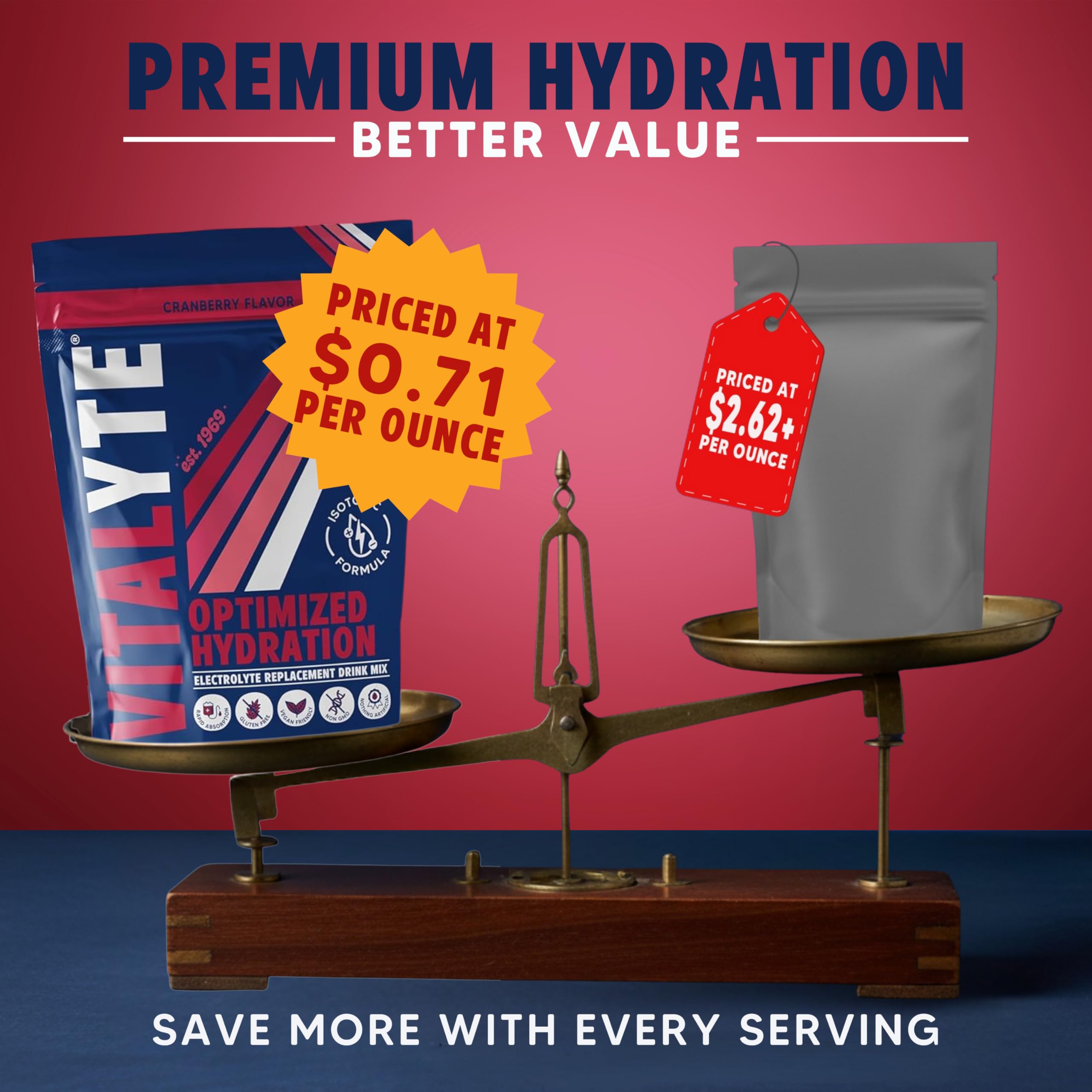 Vitalyte single-serving packet ready to mix in water.