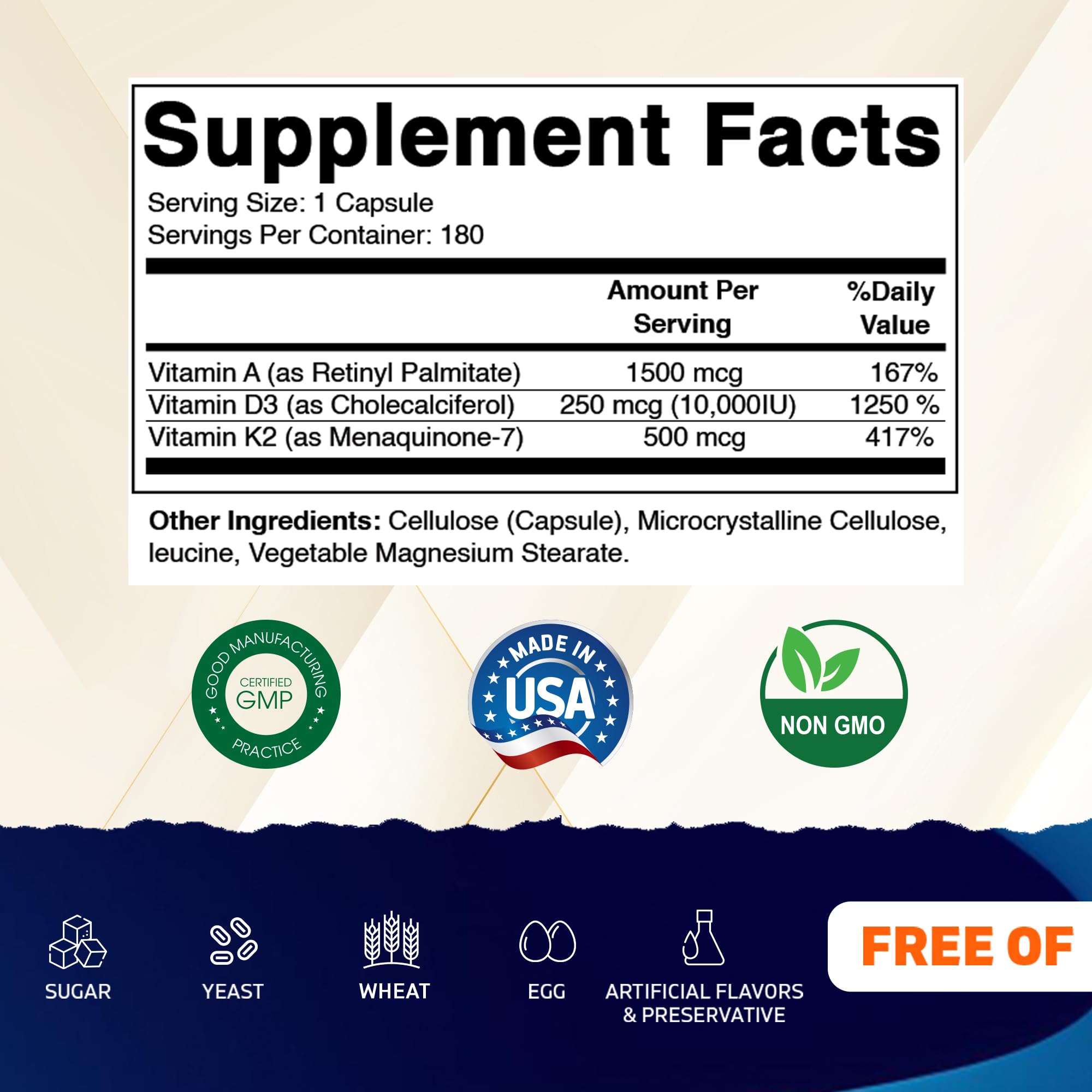 Close-up of Vitamatic ADK capsules emphasizing vegetarian capsules