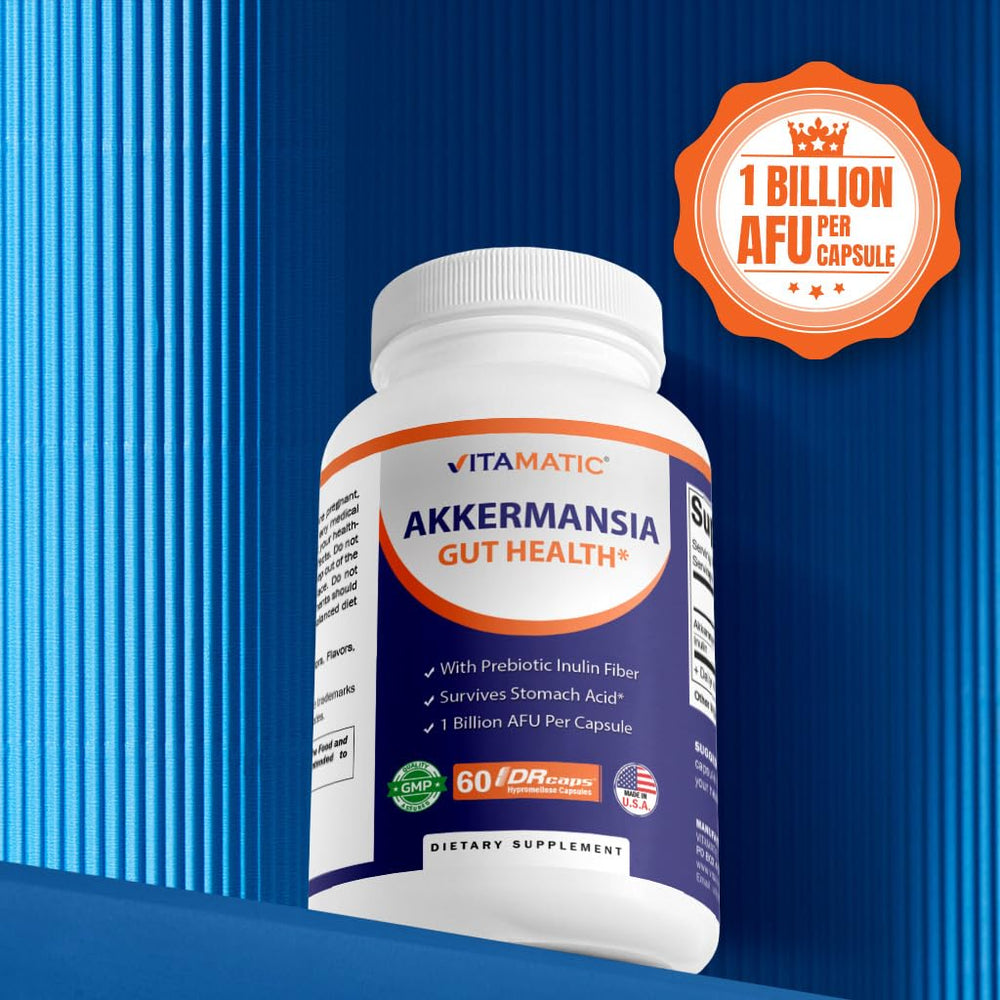Vitamatic Akkermansia Muciniphila inulin powder visualizing prebiotic fiber