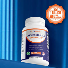 Vitamatic Akkermansia Muciniphila inulin powder visualizing prebiotic fiber