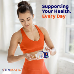 Vitamatic Berberine Cinnamon image features Ceylon Cinnamon detail.