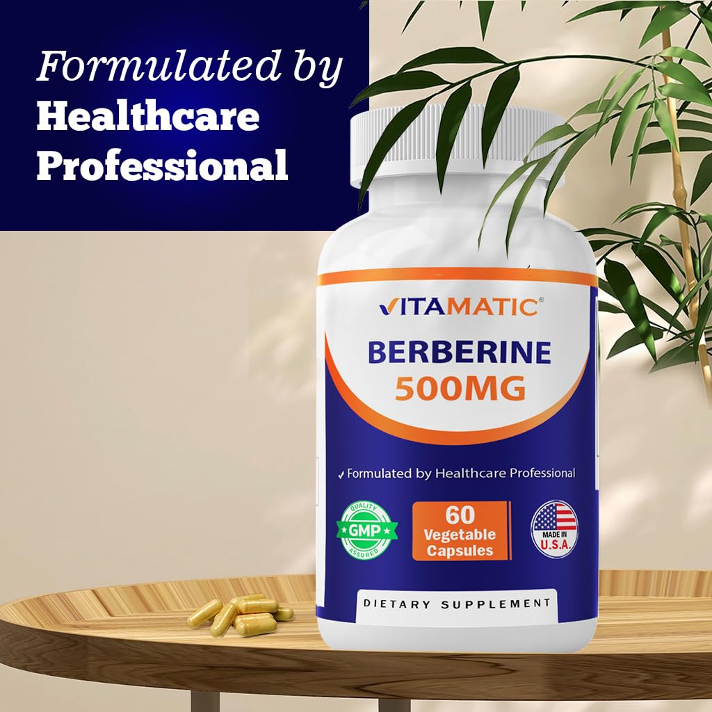 Vitamatic Berberine non-GMO seal indicating ingredient integrity