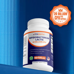 Vitamatic Bifidobacterium lactis USA-made label under GMP standards