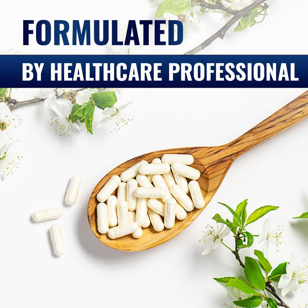 Vitamatic Bromelain bottle back label with allergen-free and non-GMO information
