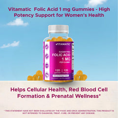 Close-up of Vitamatic orange-flavored gummies