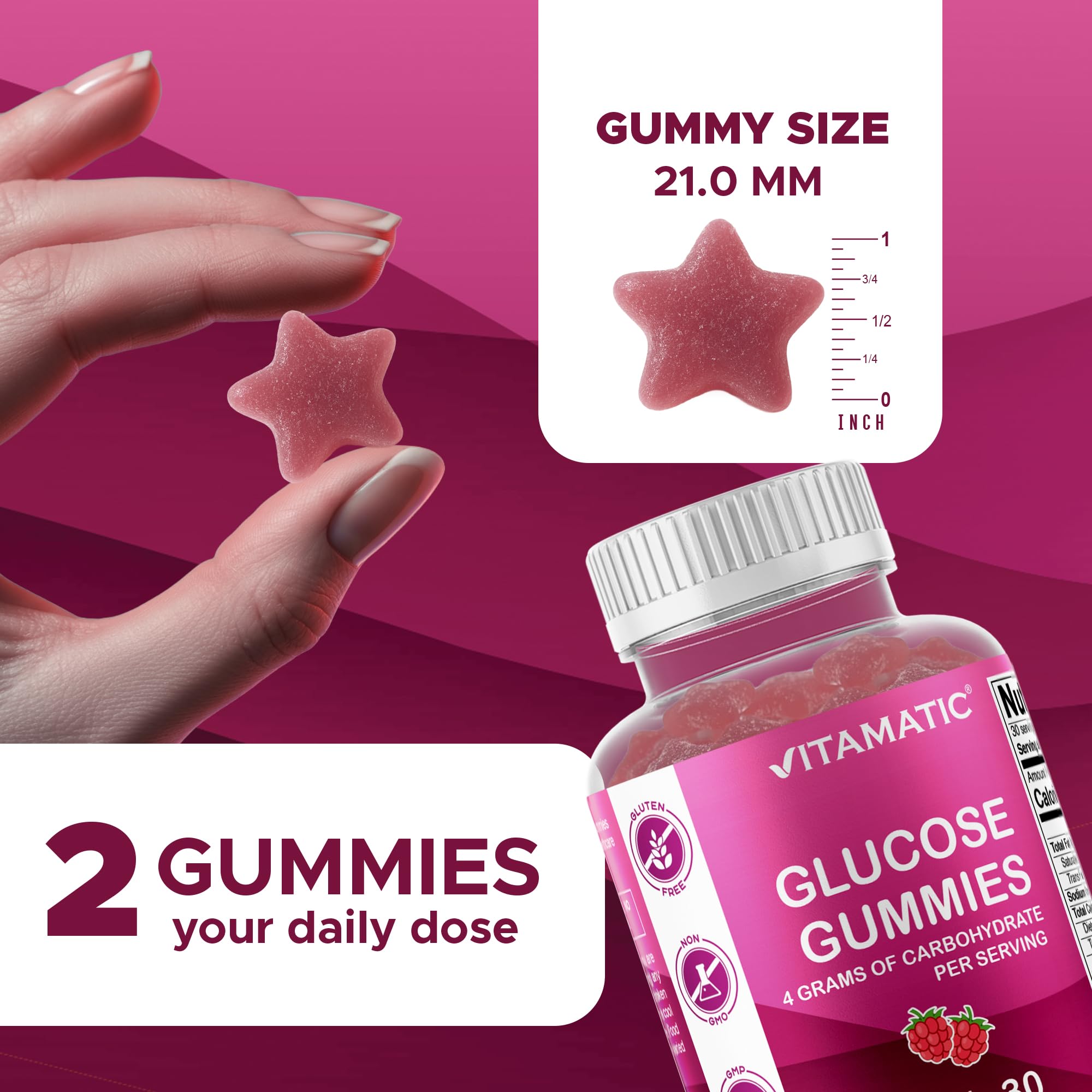 Bottle side label highlighting 4g carbs per serving