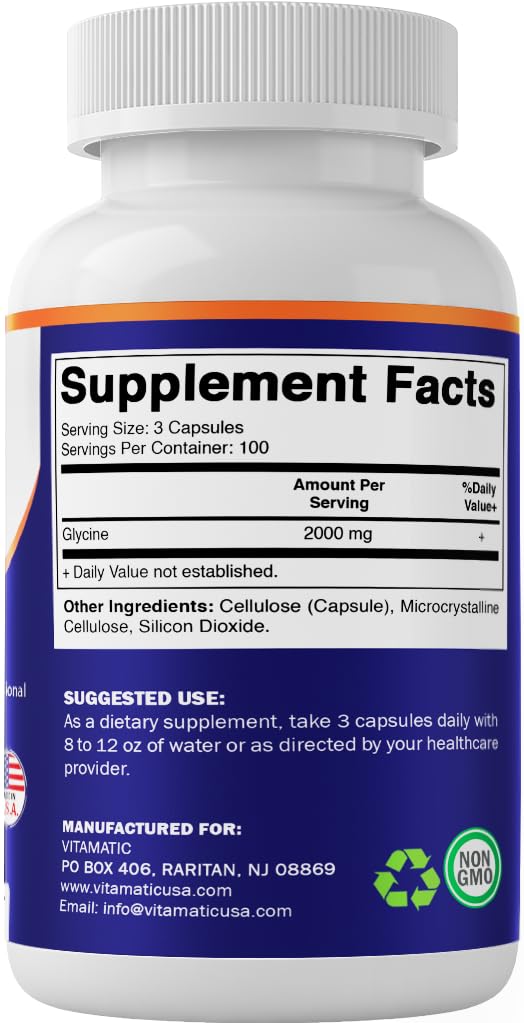 Vitamatic Glycine made-in-USA GMP seal signaling quality