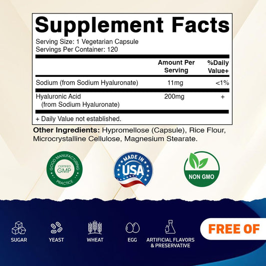 Vitamatic Hyaluronic Acid 2-pack display highlights value and joint support potential.