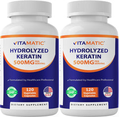 Vitamatic hydrolyzed keratin bottle pour for daily hair care support