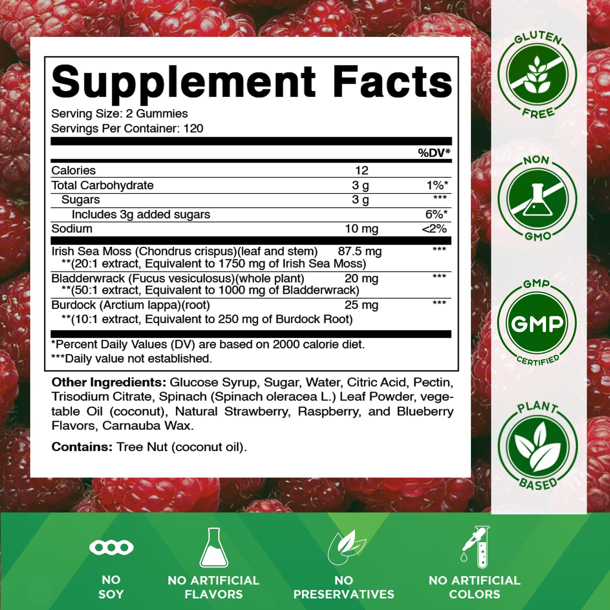 Close-up of Vitamatic gummies showing natural raspberry taste.
