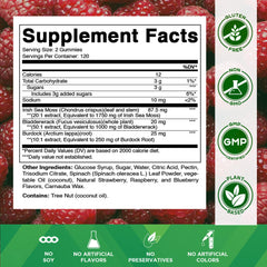 Close-up of Vitamatic gummies showing natural raspberry taste.