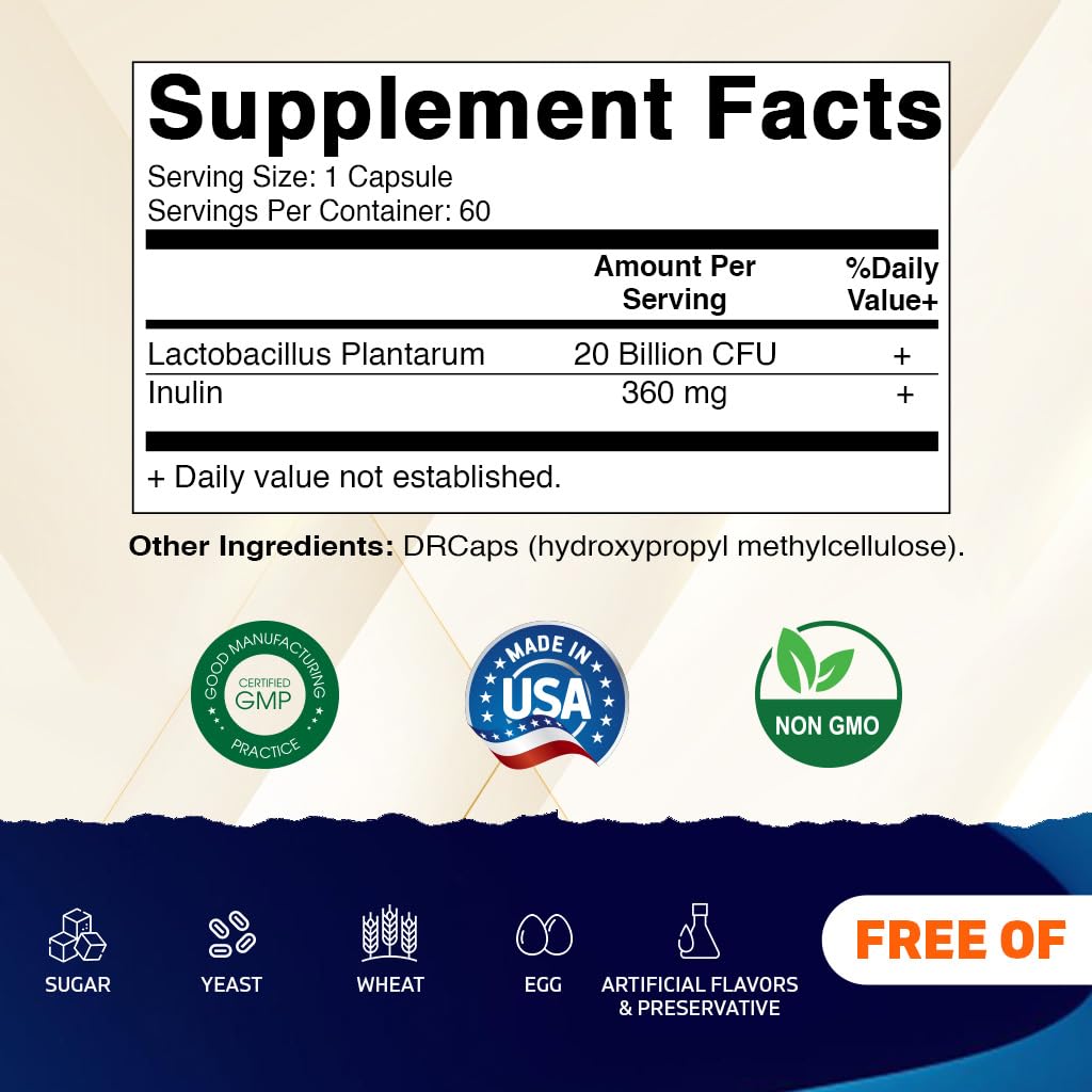 Capsules close-up highlighting 20 Billion CFU potency