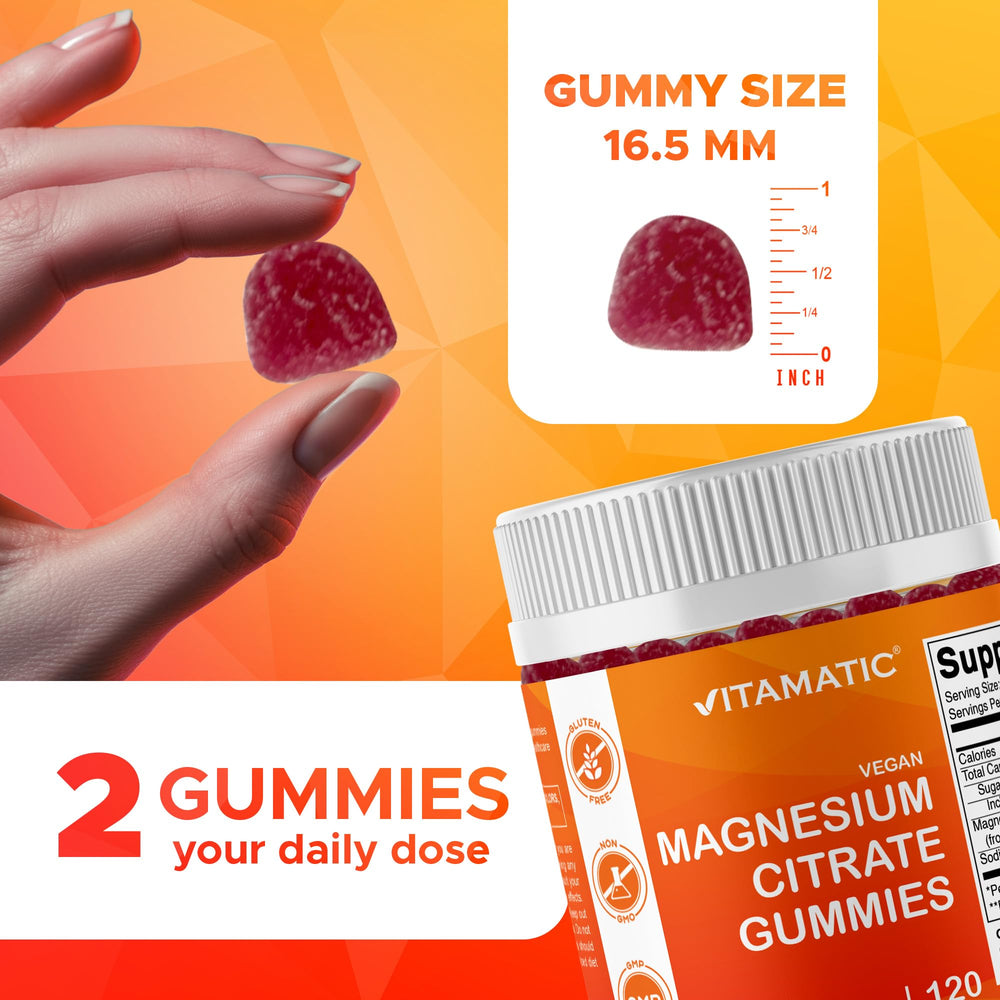 Vitamatic vegan-friendly formula with pectin for plant-based magnesium.