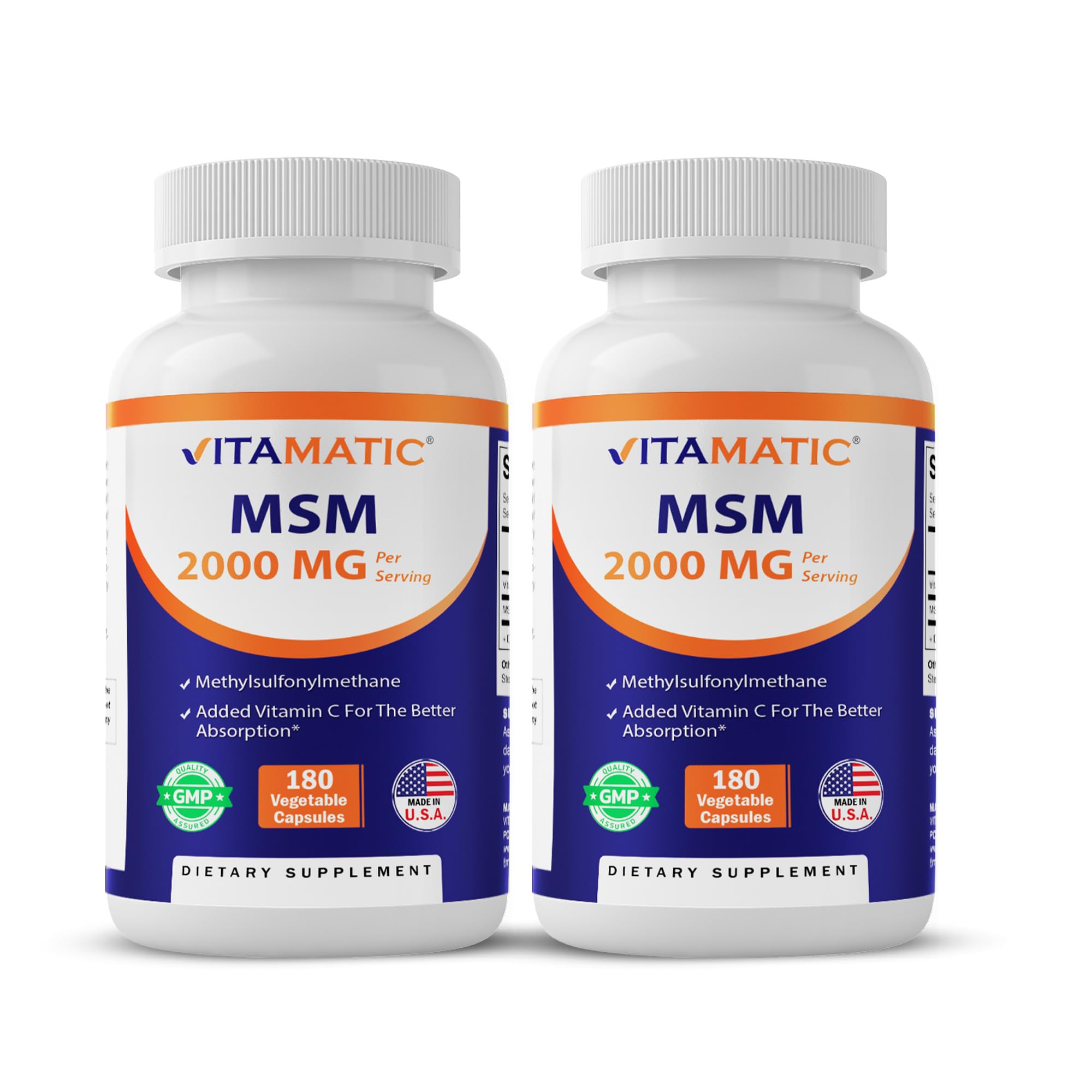 Vitamatic MSM 2000mg bottle – high-potency formula for joint support