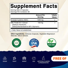 Close-up of Vitamatic NAC capsules showing easy-to-swallow form