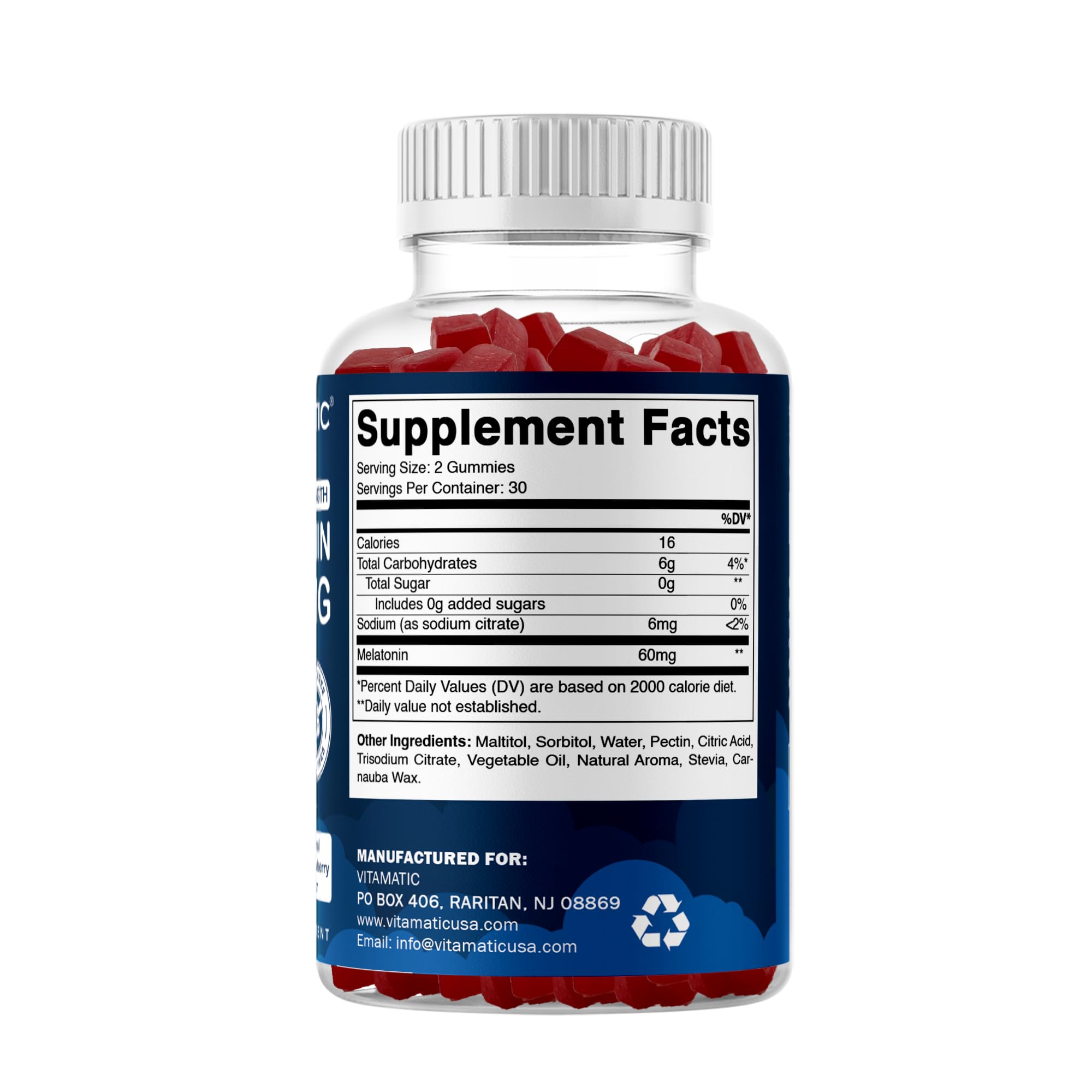 Gummy form of Vitamatic melatonin as a different option from capsules