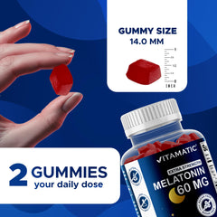 Vitamatic strawberry-flavored gummies ideal for a bedtime ritual