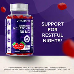 Vitamatic vegan-friendly gummies with pectin-based formula.