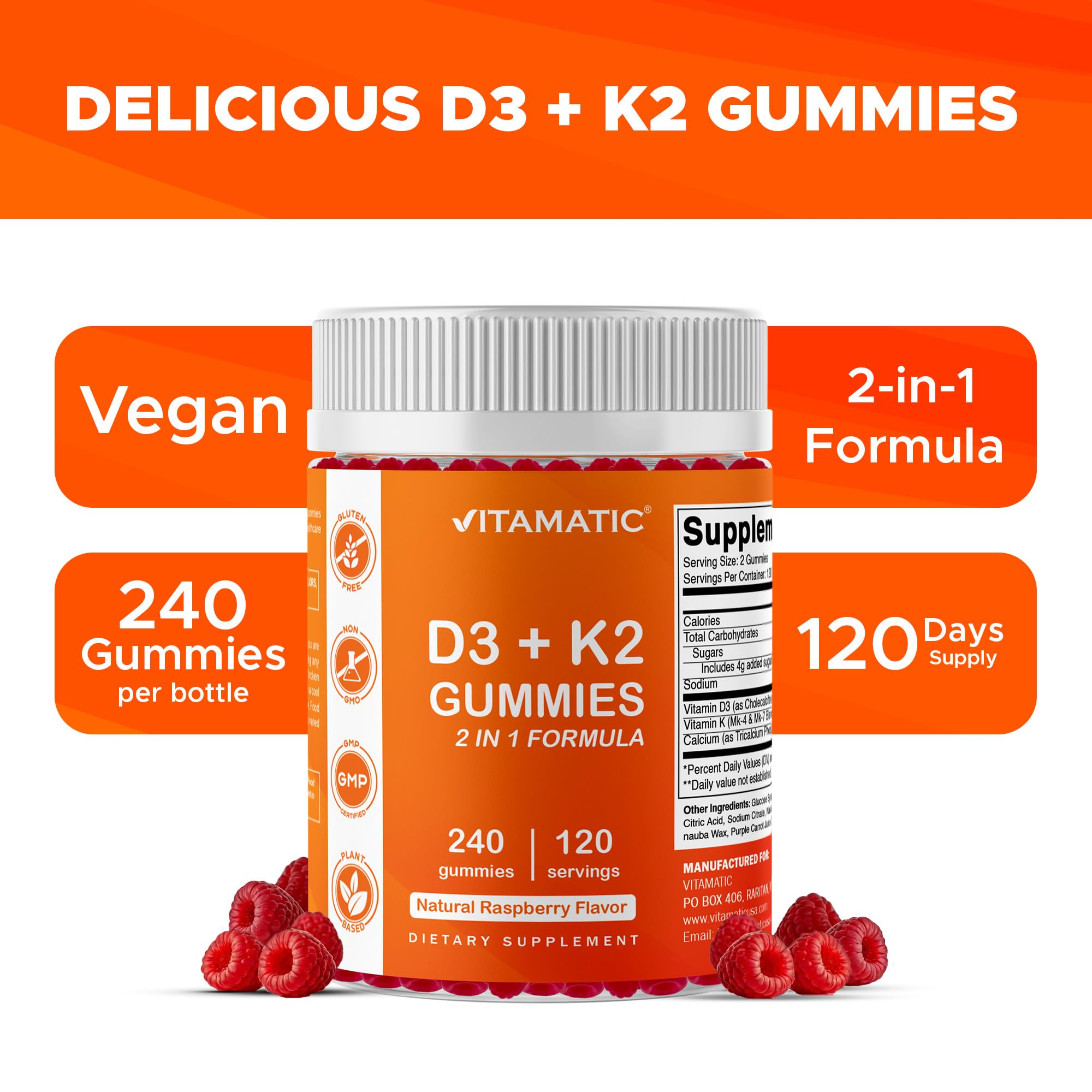 Vitamatic bottle on shelf conveys a convenient daily wellness option