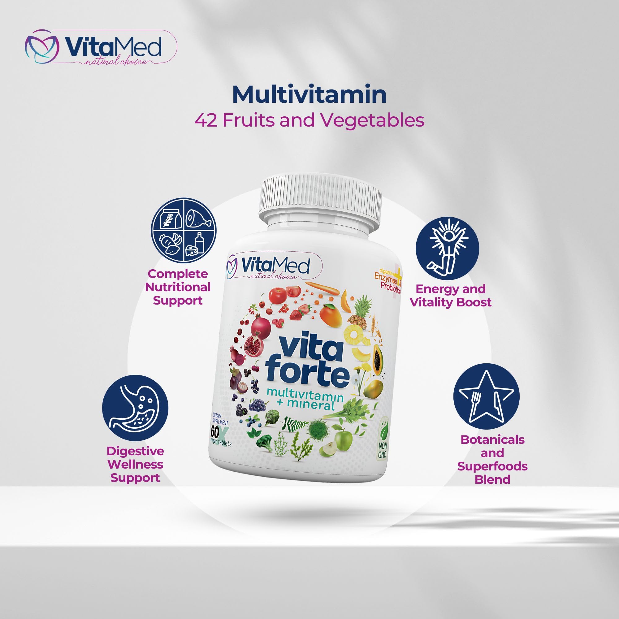 VitaMed Vita Forte daily-use supplement image shows easy addition to morning routine