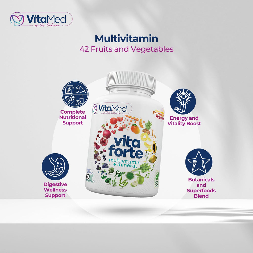 VitaMed Vita Forte daily-use supplement image shows easy addition to morning routine