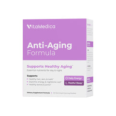 VitaMedica Anti-Aging Formula day-night bottle showing energy and skin focus