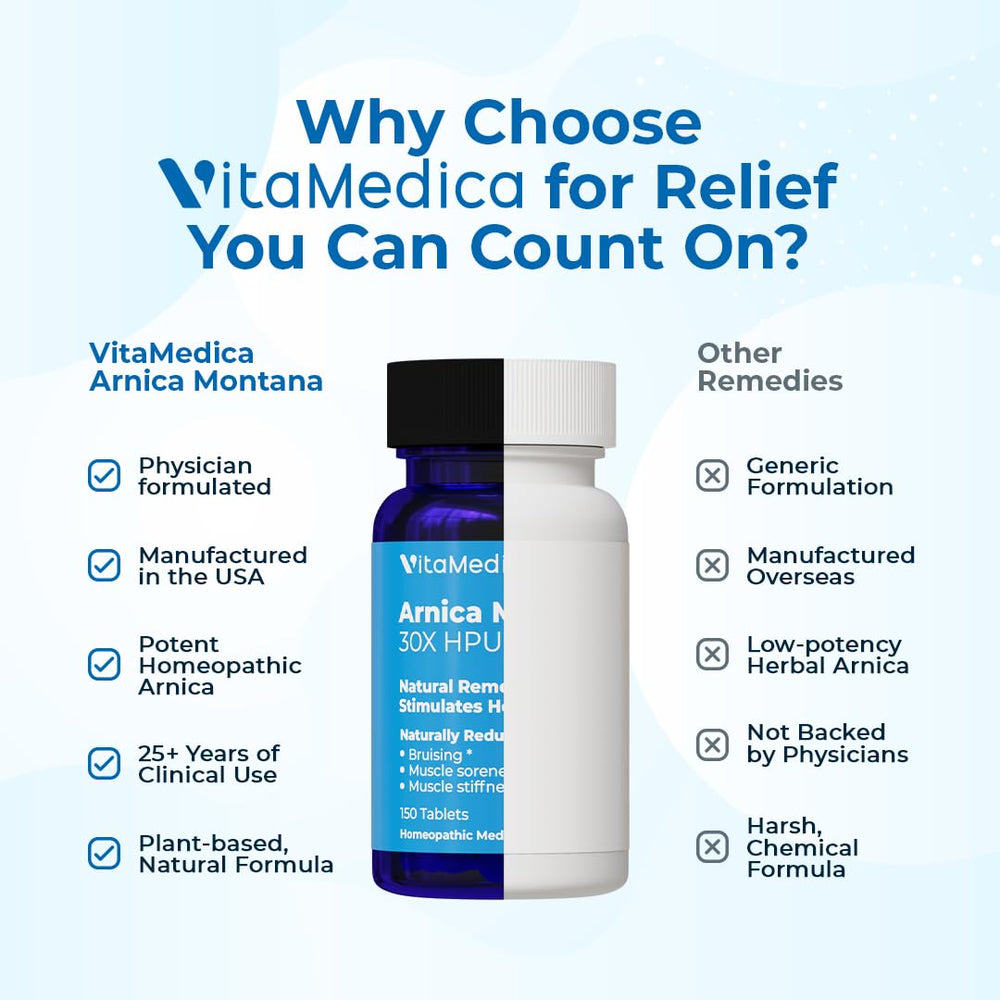 VitaMedica Arnica Montana 30X two-pack on shelf for convenient access.