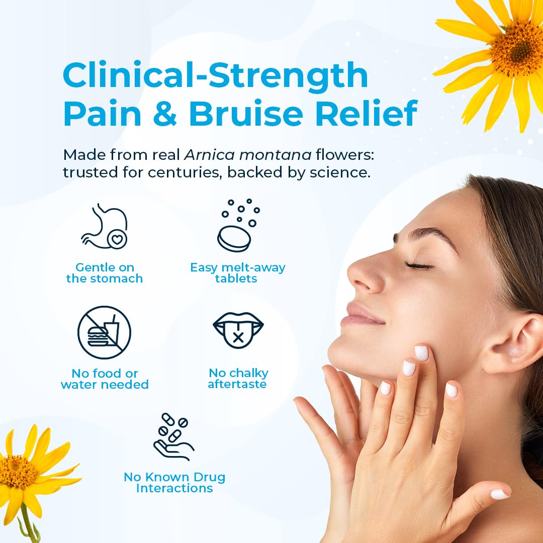 VitaMedica Arnica Montana 30X capsules close-up showing smooth, coated tablets