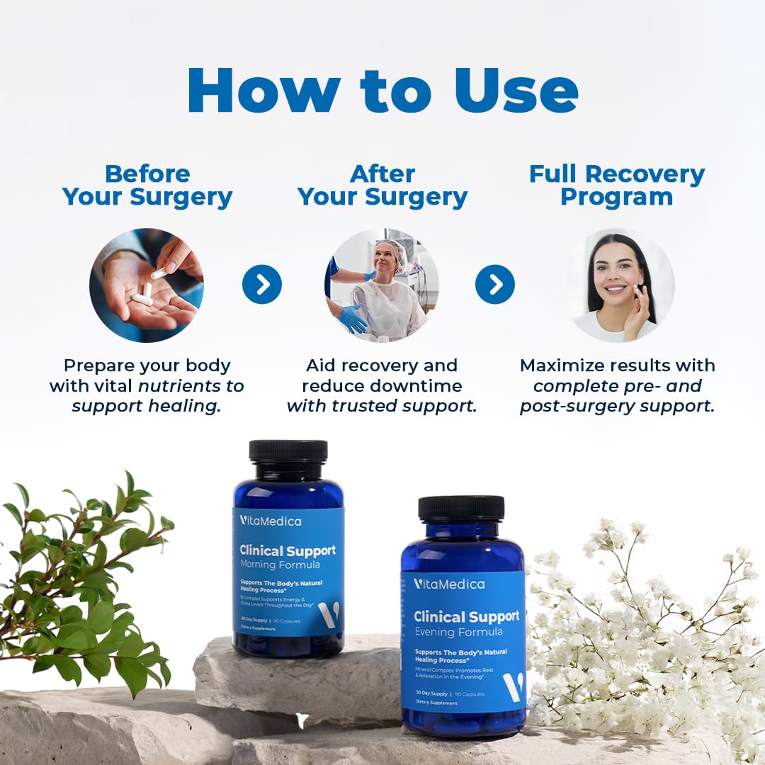 VitaMedica Clinical Support bottle on kitchen counter for daily use