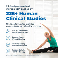 VitaMedica Clinical Support capsules close-up with emphasis on post-op recovery benefits