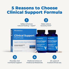 VitaMedica Clinical Support packaging box shown on retail shelf