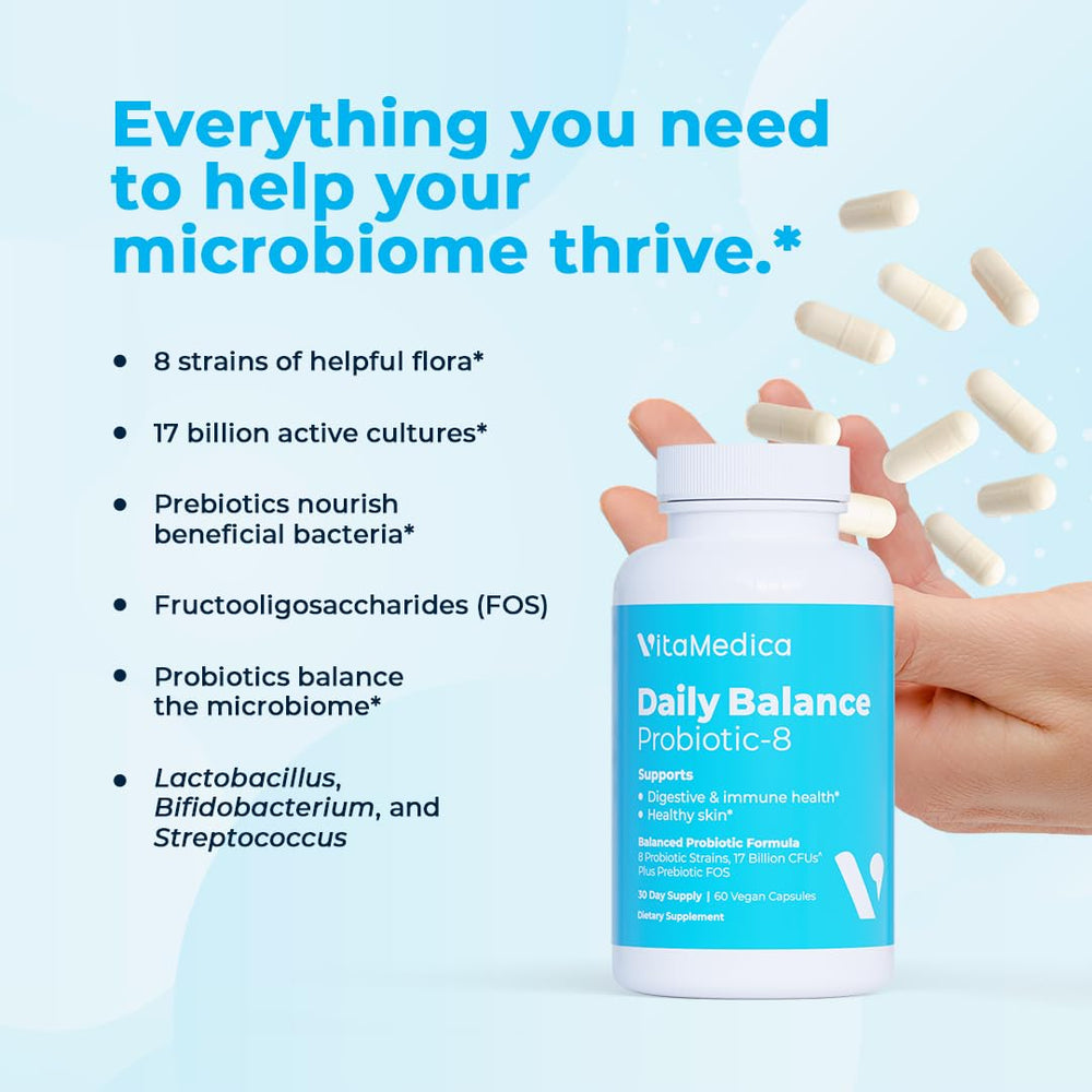 VitaMedica packaging and bottle emphasize convenient day-to-day routine