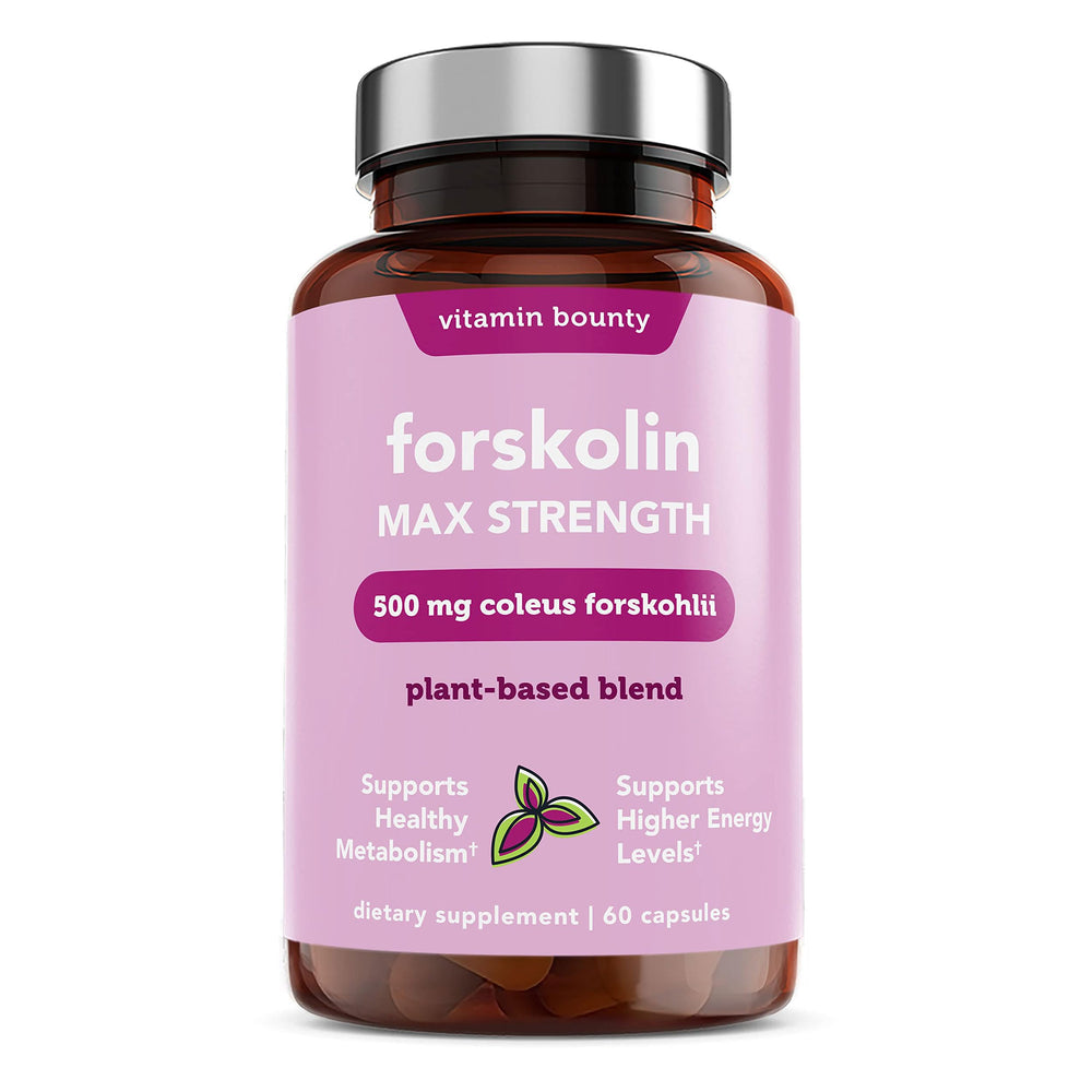 Vitamin Bounty Forskolin bottle showcasing premium weight management supplement for daily use