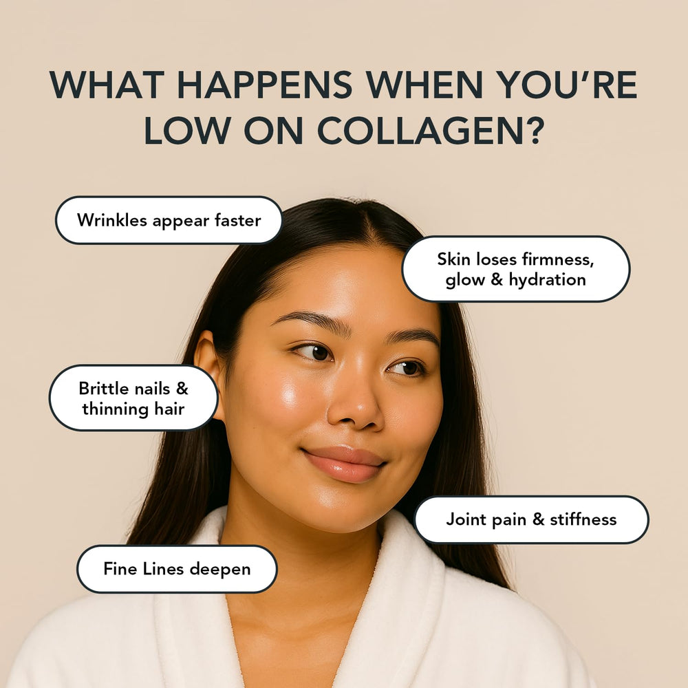 Vitamin Bounty multi-collagen probiotic-enhanced formula suggests gut-friendly delivery.